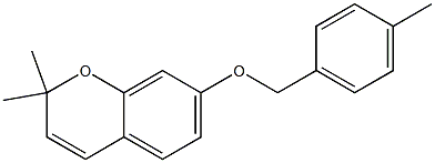 7-(4-Methylbenzyloxy)-2,2-dimethyl-2H-1-benzopyran Struktur