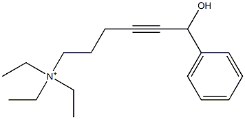 6-Hydroxy-6-phenyl-N,N,N-triethyl-4-hexyn-1-aminium Struktur