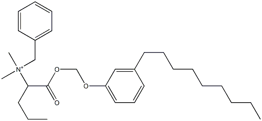 N,N-Dimethyl-N-benzyl-N-[1-[[(3-nonylphenyloxy)methyl]oxycarbonyl]butyl]aminium Struktur