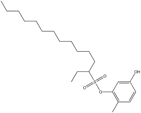 3-Pentadecanesulfonic acid 3-hydroxy-6-methylphenyl ester Struktur