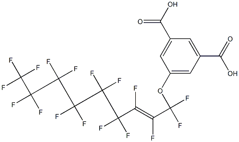 5-[(Heptadecafluoro-2-nonenyl)oxy]isophthalic acid Struktur