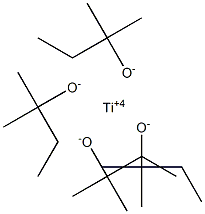 Titanium(IV)tetrakis(1,1-dimethylpropoxide) Struktur