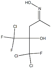 5,5-Dichloro-4-(chlorodifluoromethyl)-5-fluoro-4-hydroxy-2-pentanone oxime Struktur