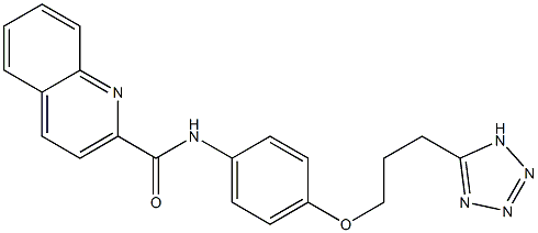 N-[4-[3-(1H-Tetrazol-5-yl)propoxy]phenyl]quinoline-2-carboxamide Struktur