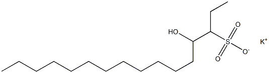 4-Hydroxyhexadecane-3-sulfonic acid potassium salt Struktur