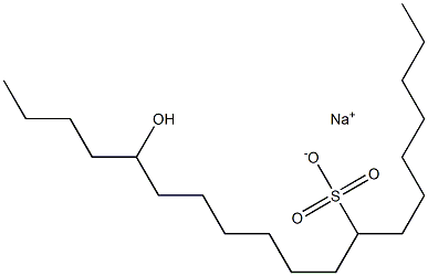 15-Hydroxynonadecane-8-sulfonic acid sodium salt Struktur