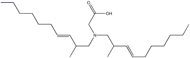 N,N-Bis(2-methyl-3-decenyl)aminoacetic acid Struktur