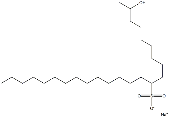 2-Hydroxytetracosane-10-sulfonic acid sodium salt Struktur