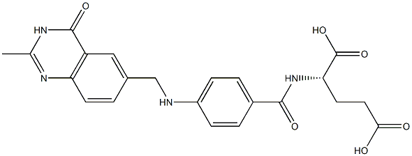 (2S)-2-[4-[N-[(3,4-Dihydro-2-methyl-4-oxoquinazolin)-6-ylmethyl]amino]benzoylamino]glutaric acid Struktur