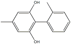 2-(2-Methylphenyl)-5-methylbenzene-1,3-diol Struktur