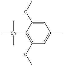 Trimethyl(2,6-dimethoxy-4-methylphenyl)stannane Struktur