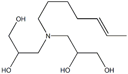 3,3'-(5-Heptenylimino)bis(propane-1,2-diol) Struktur