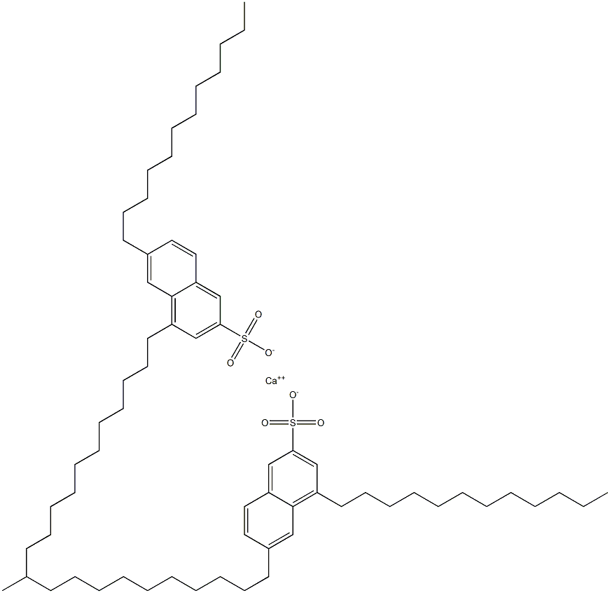 Bis(4,6-didodecyl-2-naphthalenesulfonic acid)calcium salt Struktur