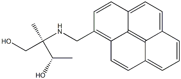 1-[[(1R,2S)-2-Hydroxy-1-hydroxymethyl-1-methylpropyl]aminomethyl]pyrene Struktur