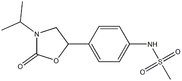 3-(1-Methylethyl)-5-[4-(methylsulfonylamino)phenyl]oxazolidin-2-one Struktur