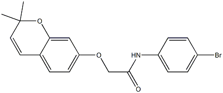 2-[[2,2-Dimethyl-2H-1-benzopyran-7-yl]oxy]-4'-bromoacetanilide Struktur