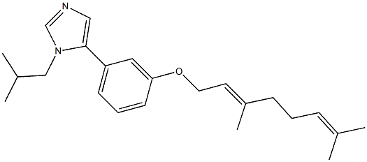 1-Isobutyl-5-[3-[[(E)-3,7-dimethyl-2,6-octadienyl]oxy]phenyl]-1H-imidazole Struktur