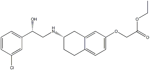 (7S)-5,6,7,8-Tetrahydro-7-[[(S)-2-hydroxy-2-(3-chlorophenyl)ethyl]amino]-2-[(ethoxycarbonyl)methoxy]naphthalene Struktur