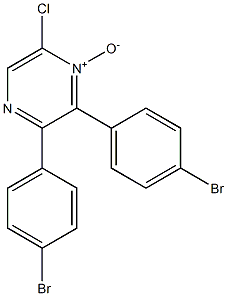 6-Chloro-2,3-bis(4-bromophenyl)pyrazine 1-oxide Struktur