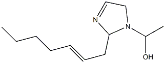 1-(1-Hydroxyethyl)-2-(2-heptenyl)-3-imidazoline Struktur