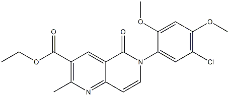 6-(2,4-Dimethoxy-5-chlorophenyl)-2-methyl-5-oxo-5,6-dihydro-1,6-naphthyridine-3-carboxylic acid ethyl ester Struktur