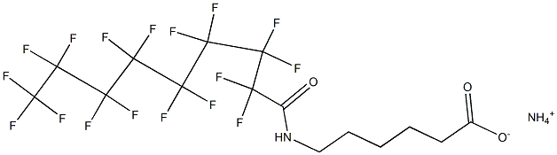 6-[(Heptadecafluorooctyl)carbonylamino]hexanoic acid ammonium salt Struktur