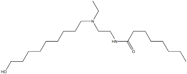 N-[2-[N-Ethyl-N-(9-hydroxynonyl)amino]ethyl]octanamide Struktur