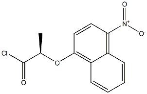 [R,(-)]-2-[(4-Nitro-1-naphtyl)oxy]propionyl chloride Struktur