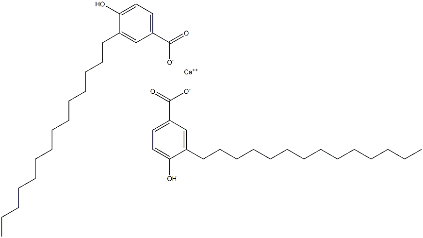 Bis(3-tetradecyl-4-hydroxybenzoic acid)calcium salt Struktur