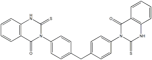 3,3'-[Methylenebis(4,1-phenylene)]bis[1,2-dihydro-2-thioxoquinazolin-4(3H)-one] Struktur