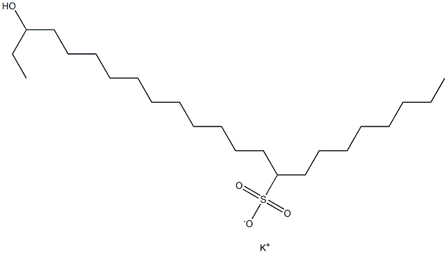 21-Hydroxytricosane-9-sulfonic acid potassium salt Struktur