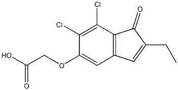 [[6,7-Dichloro-2-ethyl-1-oxo-1H-inden-5-yl]oxy]acetic acid Struktur