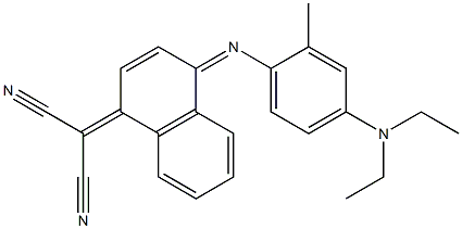 [4-[[2-Methyl-4-(diethylamino)phenyl]imino]naphthalen-1(4H)-ylidene]malononitrile Struktur