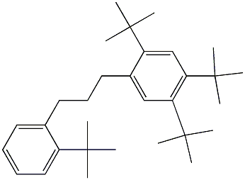 1-(2,4,5-Tri-tert-butylphenyl)-3-(2-tert-butylphenyl)propane Struktur