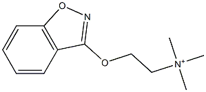 N,N,N-Trimethyl-2-[(1,2-benzisoxazol-3-yl)oxy]ethanaminium Struktur