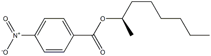 (-)-p-Nitrobenzoic acid (R)-1-methylheptyl ester Struktur