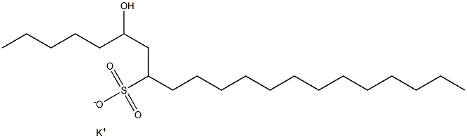 6-Hydroxyhenicosane-8-sulfonic acid potassium salt Struktur