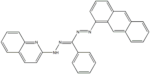 1-(Quinolin-2-yl)-3-phenyl-5-(1-anthryl)formazan Struktur