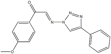 1-[2-(4-Methoxyphenyl)-2-oxoethylideneamino]-4-phenyl-1H-1,2,3-triazole Struktur