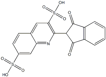 2-(1,3-Dioxoindan-2-yl)quinoline-3,7-disulfonic acid Struktur