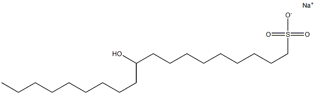 10-Hydroxynonadecane-1-sulfonic acid sodium salt Struktur