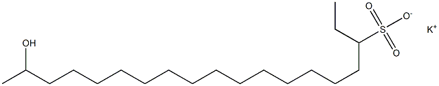 18-Hydroxynonadecane-3-sulfonic acid potassium salt Struktur