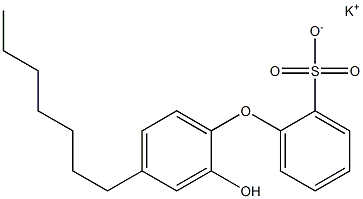 2'-Hydroxy-4'-heptyl[oxybisbenzene]-2-sulfonic acid potassium salt Struktur