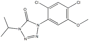 1-(2,4-Dichloro-5-methoxyphenyl)-4-isopropyl-1H-tetrazol-5(4H)-one Struktur