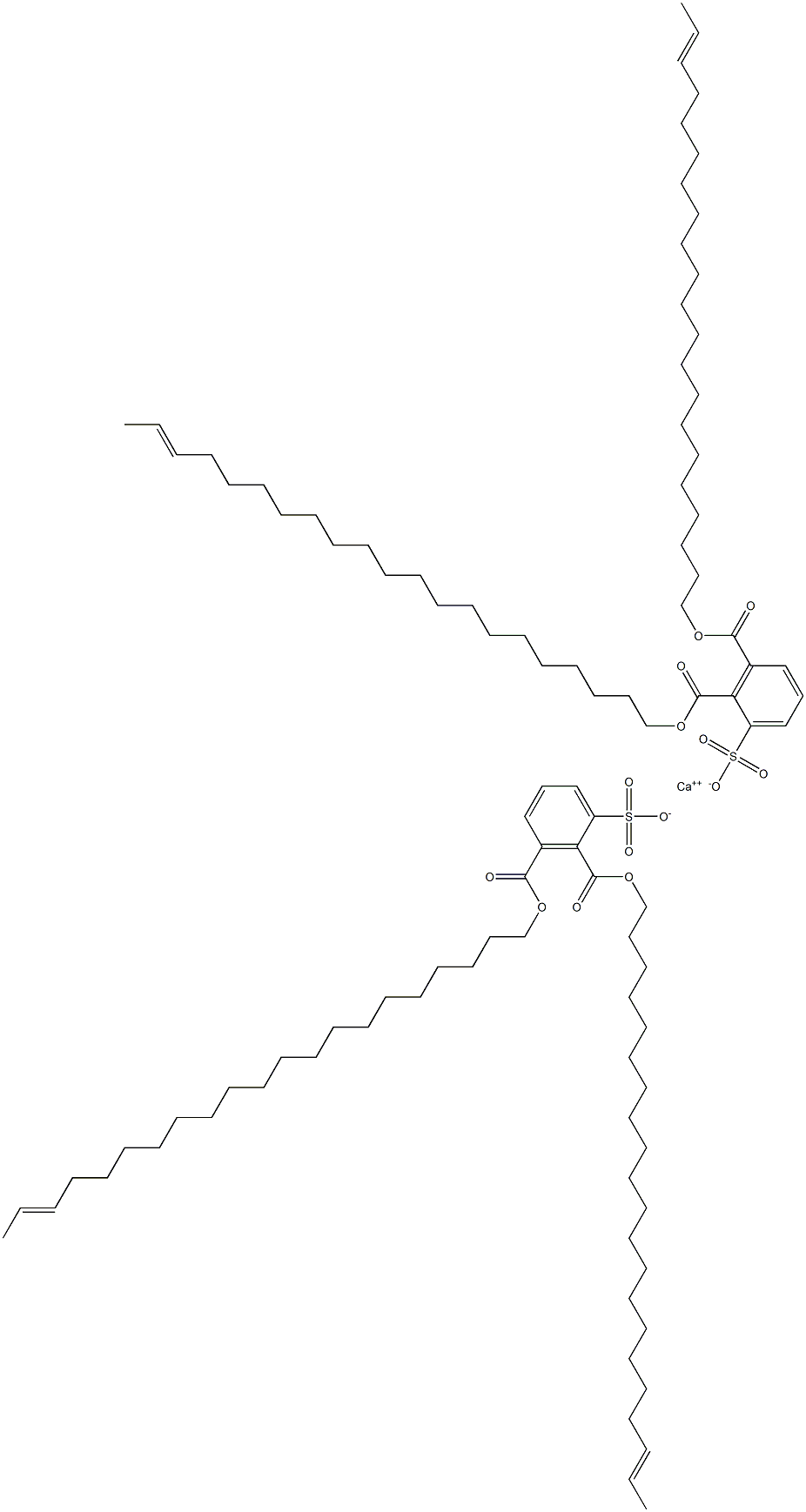 Bis[2,3-di(19-henicosenyloxycarbonyl)benzenesulfonic acid]calcium salt Struktur