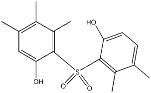 2,2'-Dihydroxy-4,5,5',6,6'-pentamethyl[sulfonylbisbenzene] Struktur