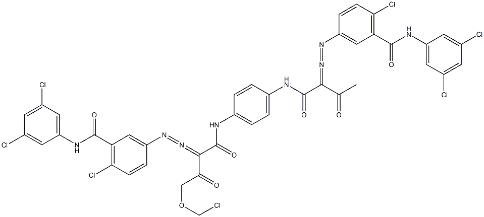 3,3'-[2-(Chloromethyloxy)-1,4-phenylenebis[iminocarbonyl(acetylmethylene)azo]]bis[N-(3,5-dichlorophenyl)-6-chlorobenzamide] Struktur