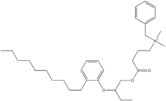 N,N-Dimethyl-N-benzyl-N-[3-[[2-(2-decylphenyloxy)butyl]oxycarbonyl]propyl]aminium Struktur