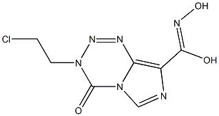 3-(2-Chloroethyl)-3,4-dihydro-4-oxoimidazo[5,1-d]-1,2,3,5-tetrazine-8-carbohydroximic acid Struktur