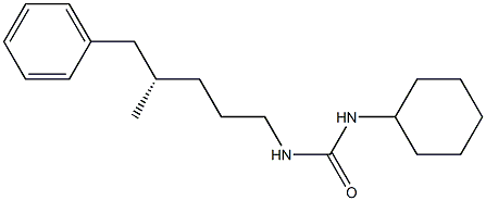 (-)-1-Cyclohexyl-3-[(S)-4-methyl-5-phenylpentyl]urea Struktur